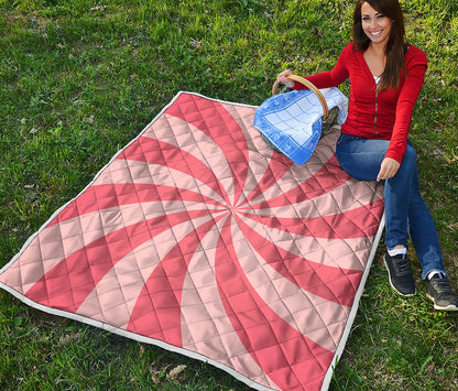 Pink Swirl Print Quilt