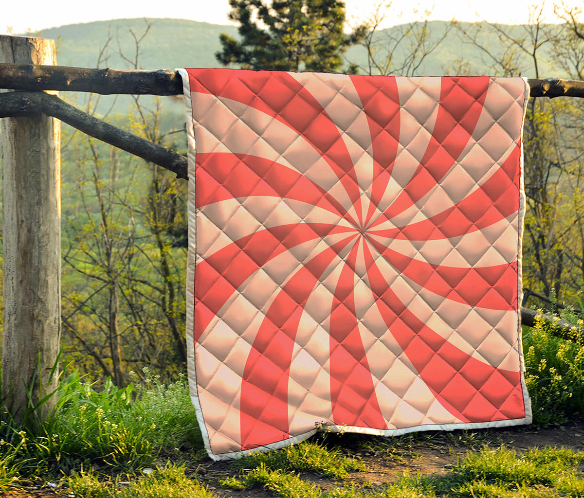 Pink Swirl Print Quilt
