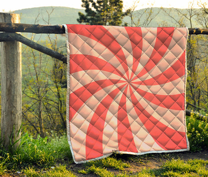 Pink Swirl Print Quilt