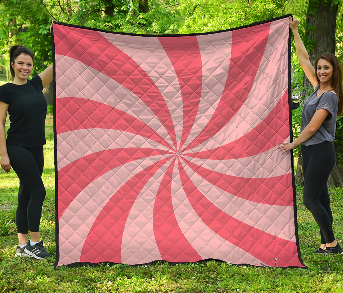 Pink Swirl Print Quilt