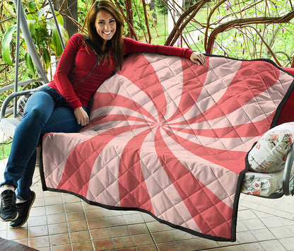 Pink Swirl Print Quilt