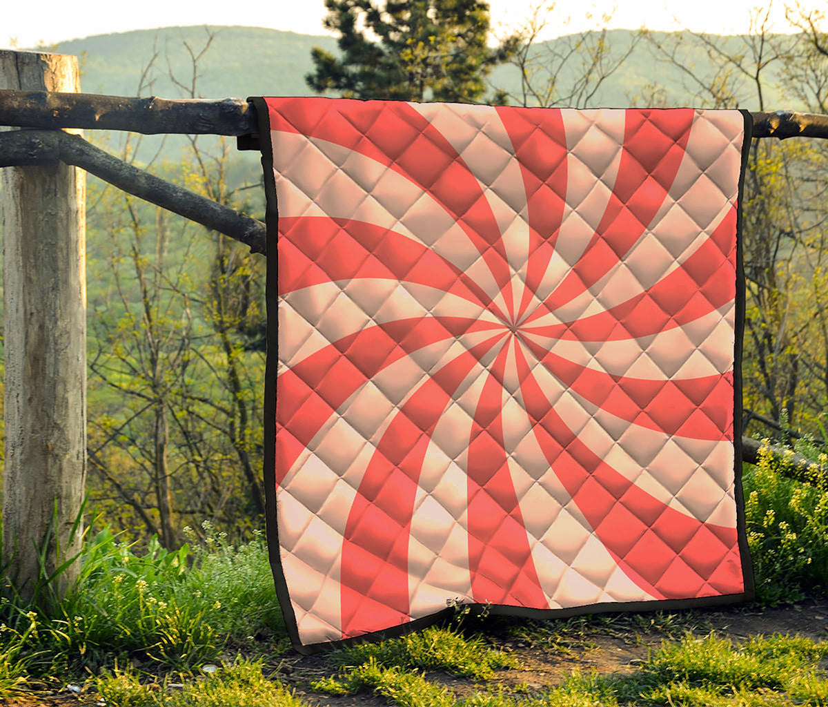 Pink Swirl Print Quilt