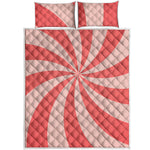 Pink Swirl Print Quilt Bed Set