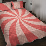 Pink Swirl Print Quilt Bed Set