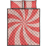 Pink Swirl Print Quilt Bed Set