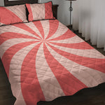 Pink Swirl Print Quilt Bed Set