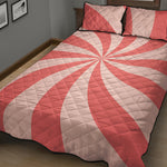 Pink Swirl Print Quilt Bed Set