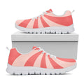 Pink Swirl Print White Running Shoes