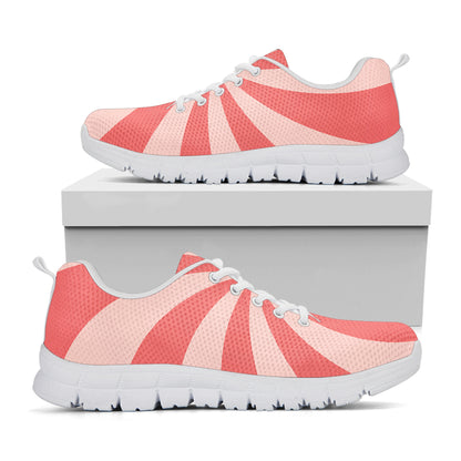 Pink Swirl Print White Sneakers