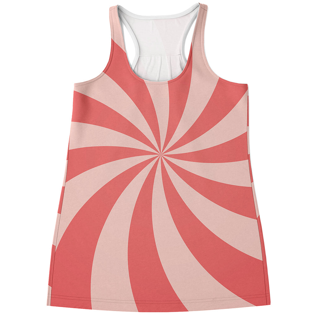 Pink Swirl Print Women's Racerback Tank Top