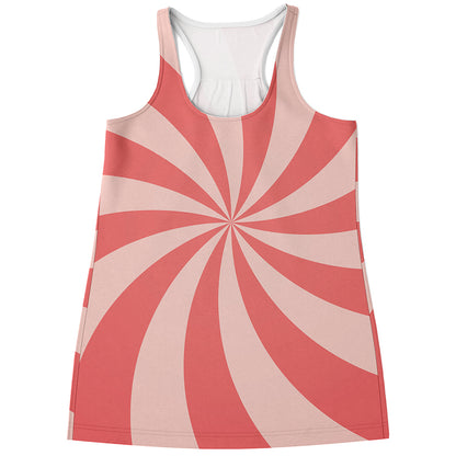 Pink Swirl Print Women's Racerback Tank Top