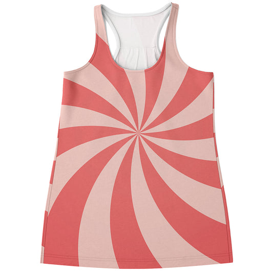 Pink Swirl Print Women's Racerback Tank Top