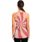 Pink Swirl Print Women's Racerback Tank Top