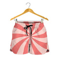 Pink Swirl Print Women's Shorts