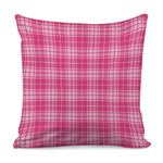 Pink Tartan Pattern Print Pillow Cover