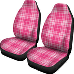 Pink Tartan Pattern Print Universal Fit Car Seat Covers