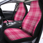 Pink Tartan Pattern Print Universal Fit Car Seat Covers