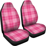 Pink Tartan Pattern Print Universal Fit Car Seat Covers