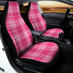 Pink Tartan Pattern Print Universal Fit Car Seat Covers