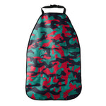 Pink Teal And Black Camouflage Print Car Seat Organizers