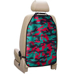 Pink Teal And Black Camouflage Print Car Seat Organizers
