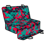 Pink Teal And Black Camouflage Print Pet Car Back Seat Cover