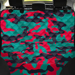 Pink Teal And Black Camouflage Print Pet Car Back Seat Cover