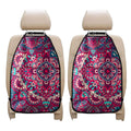 Pink Teal Bohemian Mandala Pattern Print Car Seat Organizers