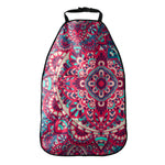 Pink Teal Bohemian Mandala Pattern Print Car Seat Organizers