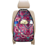 Pink Teal Bohemian Mandala Pattern Print Car Seat Organizers