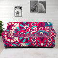 Pink Teal Bohemian Mandala Pattern Print Sofa Cover