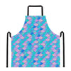 Pink Teal Mermaid Scales Pattern Print Apron