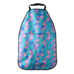 Pink Teal Mermaid Scales Pattern Print Car Seat Organizers