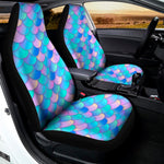 Pink Teal Mermaid Scales Pattern Print Universal Fit Car Seat Covers