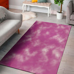 Pink Tie Dye Print Area Rug