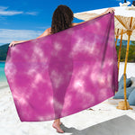 Pink Tie Dye Print Beach Sarong Wrap