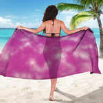Pink Tie Dye Print Beach Sarong Wrap