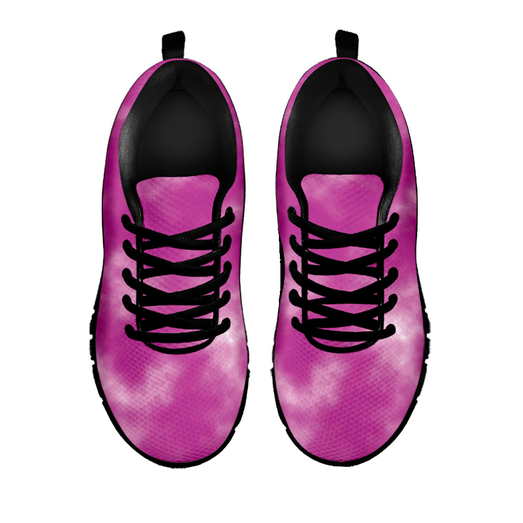 Pink Tie Dye Print Black Sneakers