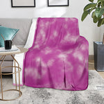 Pink Tie Dye Print Blanket