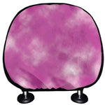 Pink Tie Dye Print Car Headrest Covers