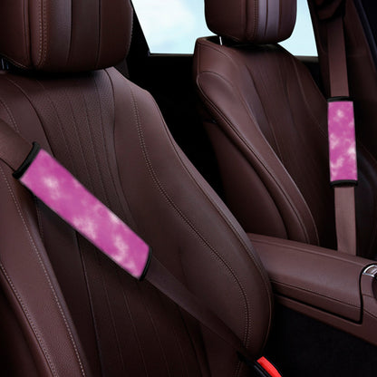 Pink Tie Dye Print Car Seat Belt Covers