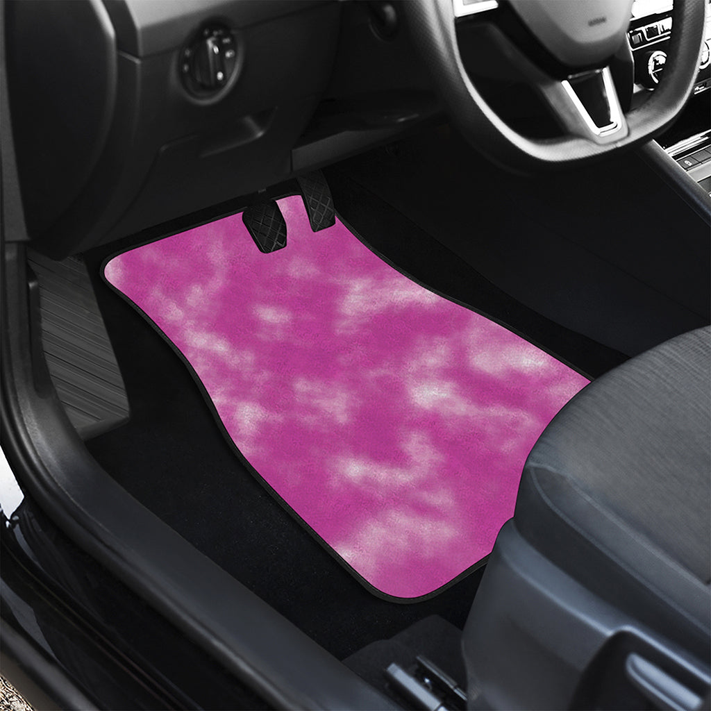 Pink Tie Dye Print Front and Back Car Floor Mats