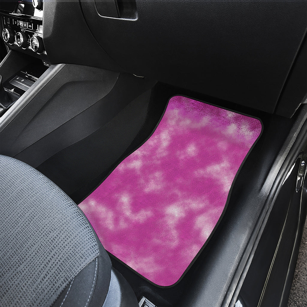 Pink Tie Dye Print Front and Back Car Floor Mats