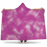Pink Tie Dye Print Hooded Blanket