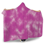 Pink Tie Dye Print Hooded Blanket