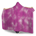 Pink Tie Dye Print Hooded Blanket
