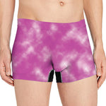 Pink Tie Dye Print Men's Boxer Briefs