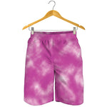 Pink Tie Dye Print Men's Shorts