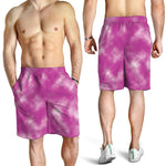 Pink Tie Dye Print Men's Shorts