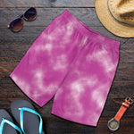 Pink Tie Dye Print Men's Shorts
